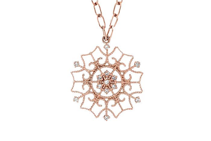 Gold Diamond Dress Necklace 