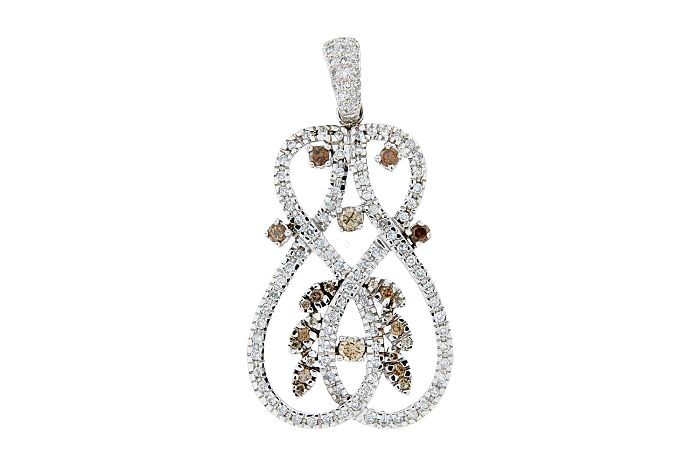 guitar shape diamond necklace