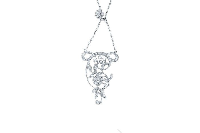 Diamond Artistic Statement Necklace