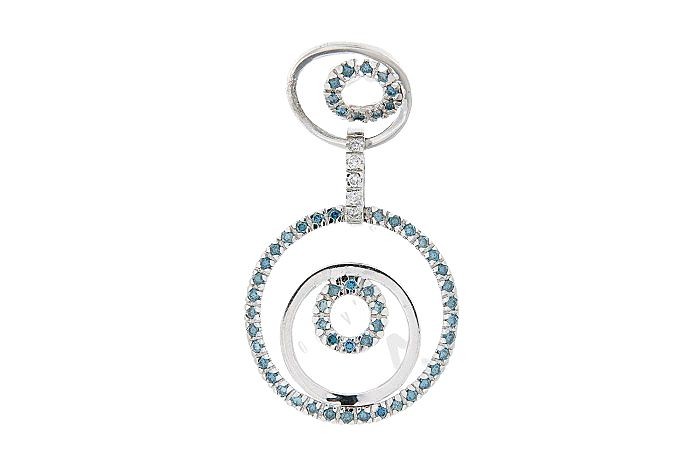 Blue/ White Diamond Fashion Necklace