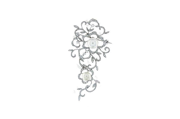 Diamond & Pearl Artistic Necklace