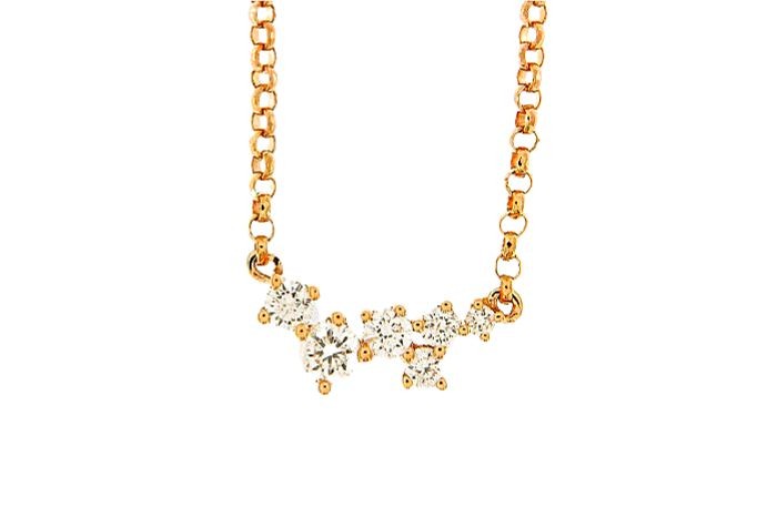 Gold Diamond Minimal Necklace