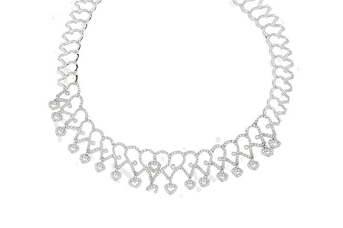 Diamond Dress Statement Necklace