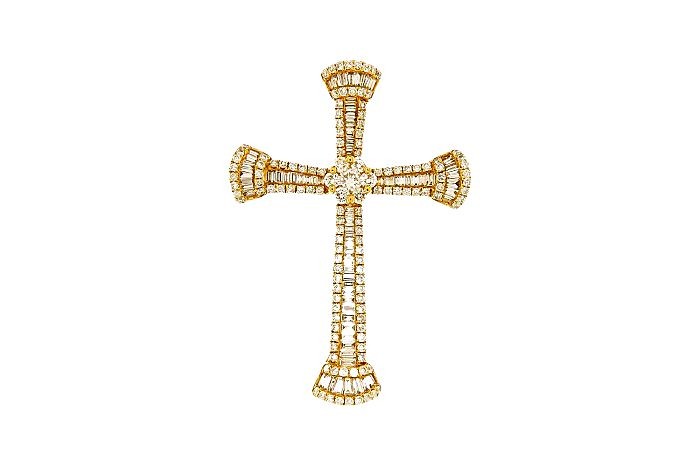 Gold Diamond Cross Pendant