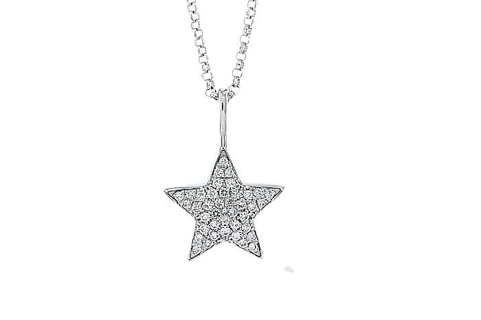  Star Pave Diamond Necklace