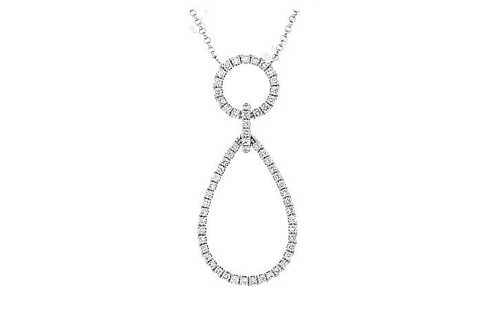 Pear Shape Diamond Minimal Necklace