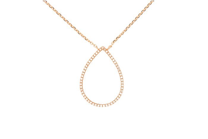 Pear Shape Diamond Minimal Necklace