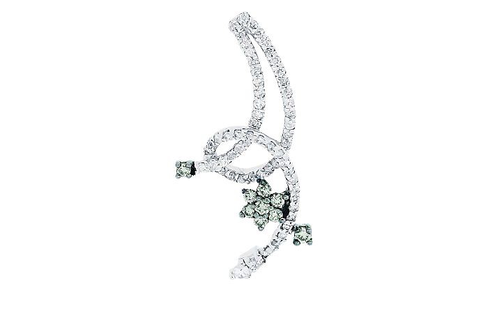  Black/ White Diamond Artistic Pendant