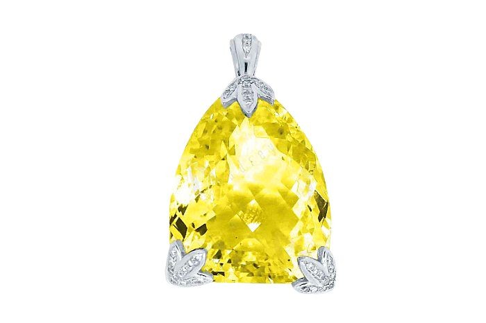 lemon Quartz Drop Pendant