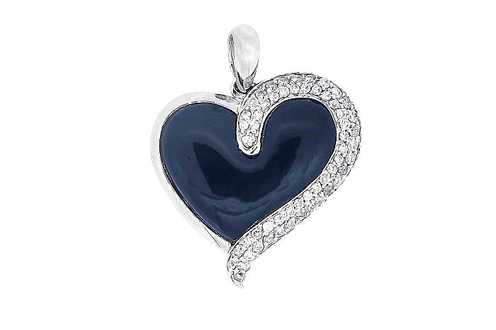 Onyx Heart Shape Pendant 