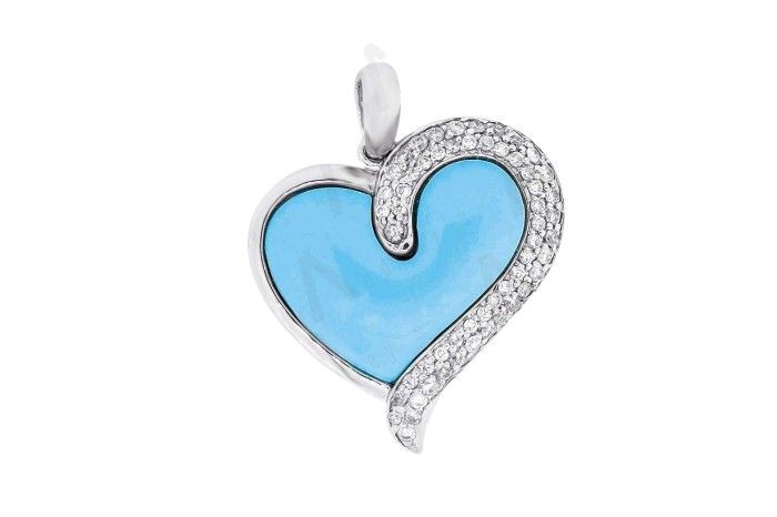 Tourmaline Heart Shape Pendant