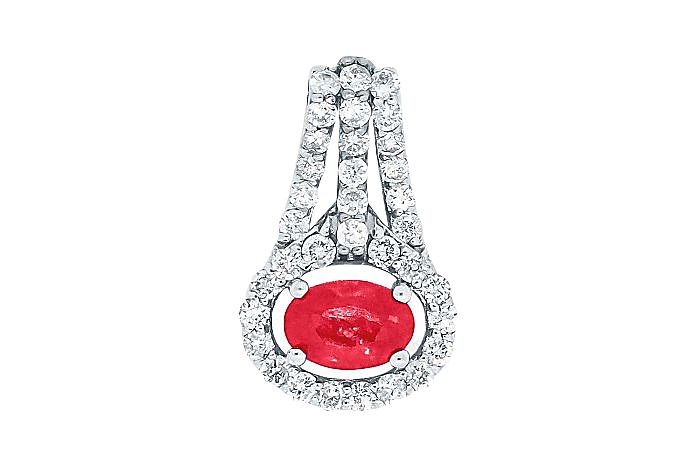 Diamond And Gemstone Pendant
