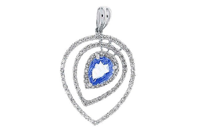 Diamond And Sapphire Pendant