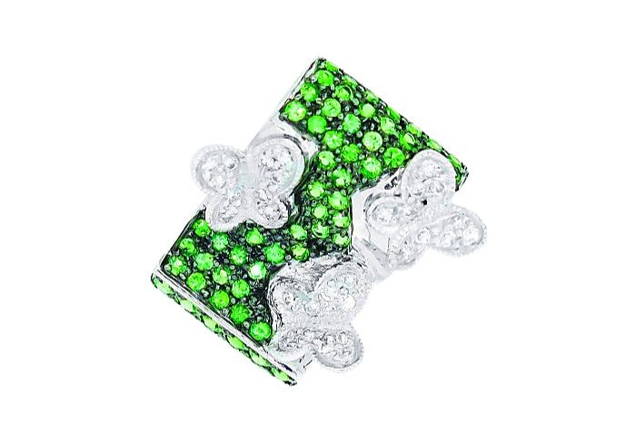 Diamond And Color Garnet Pendant