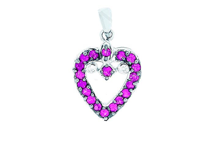 Diamond And Ruby Pendant