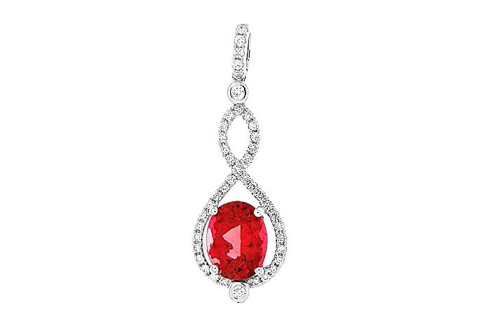 Rubellite Minimal Pendant