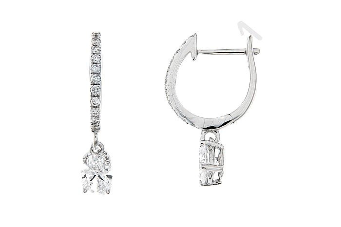Pear Shape Minimal Diamond Earring