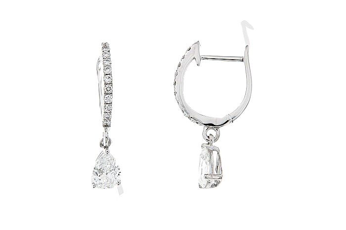Pear Shape Minimal Diamond Earring
