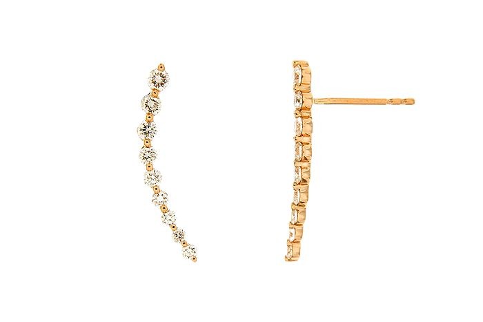 Diamond Modern Earring Stud