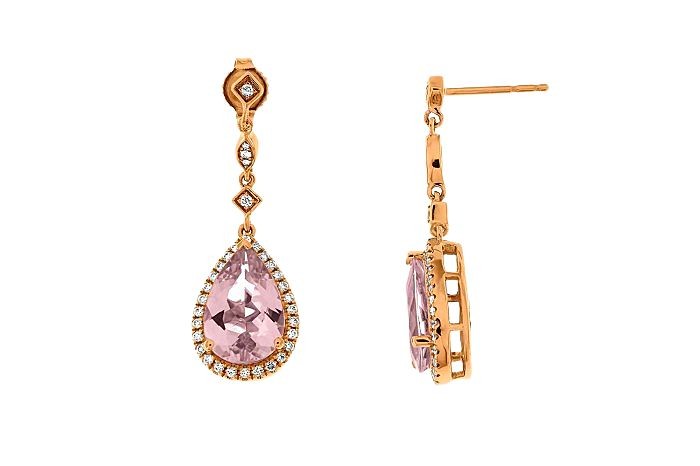 Morganite & Diamond Dress Earring
