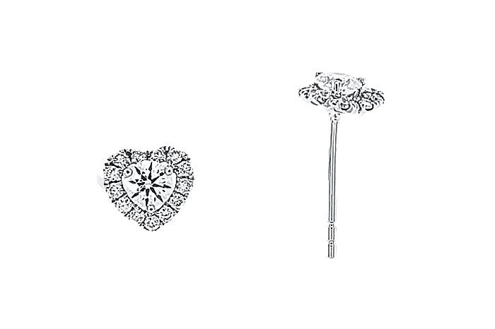 Heart Shape Diamond Earring Stud