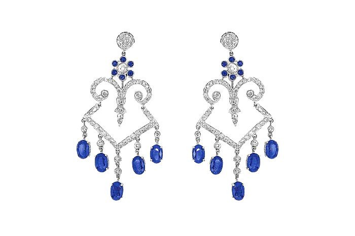 Sapphire Diamond Chandelier Earring