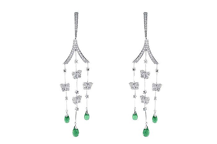 Green Sapphire Drop Earring 