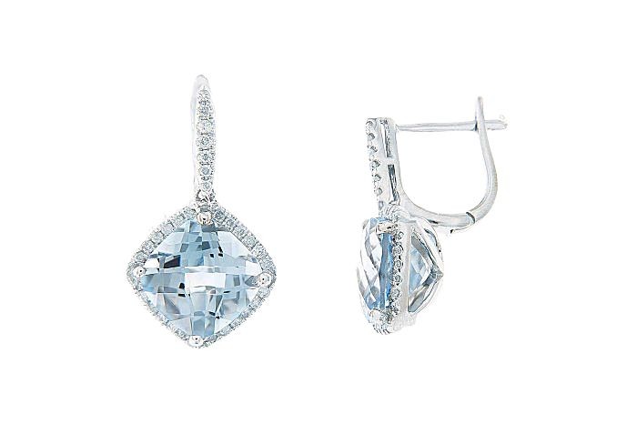 Topaz Diamond Minimal Earring 