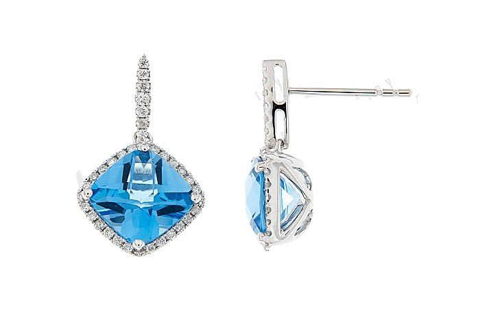 Topaz Diamond Minimal Dress Earring