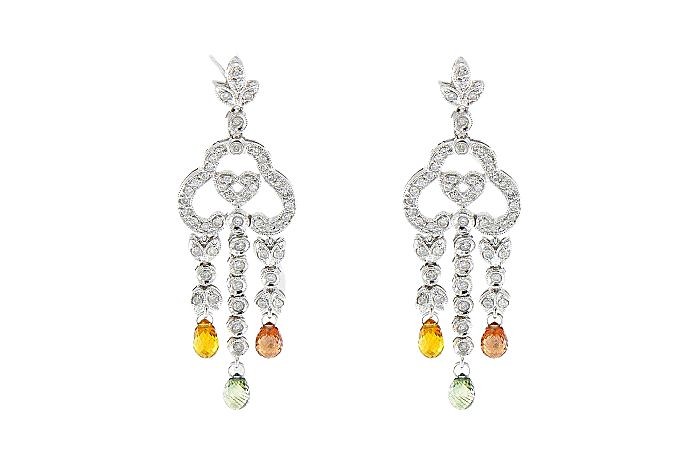 Sapphire Diamond Chandelier Earring
