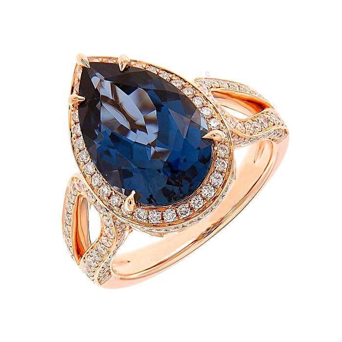 Pear Shape Topaz Diamond Ring