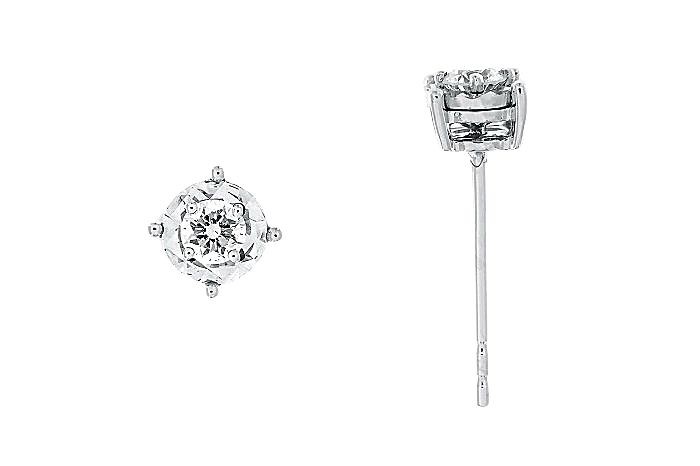 Diamond Earring Round Stud