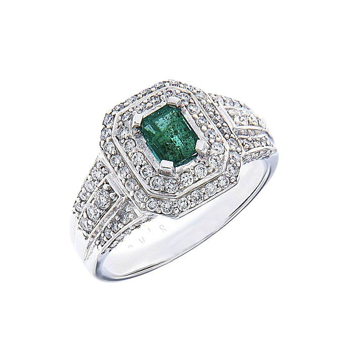 Emerald Diamond Statement Ring