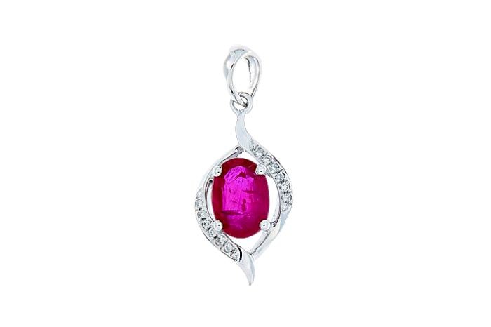 Diamond And Ruby Pendant
