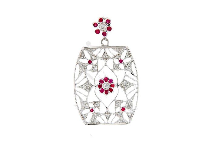 Ruby Diamond Dress Necklace