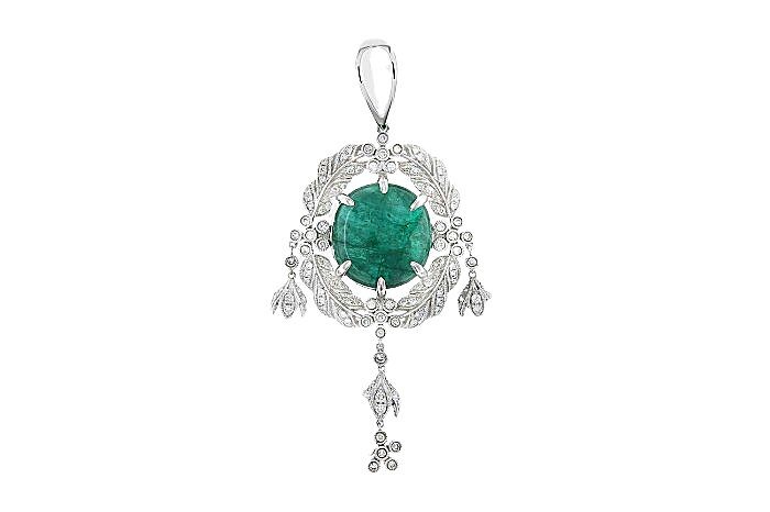 Emerald & Diamond Fancy Necklace