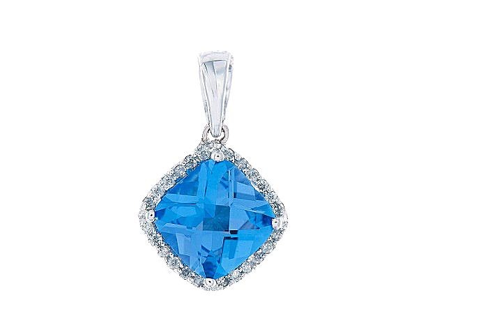 Diamond And Topaz Pendant