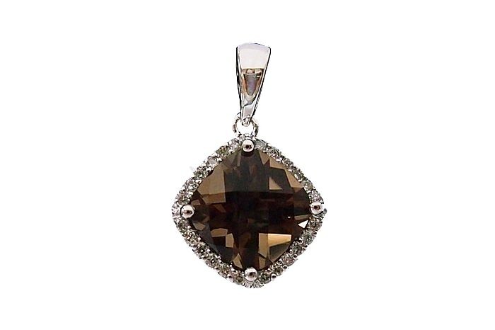 Topaz Diamond Minimal Pendant 