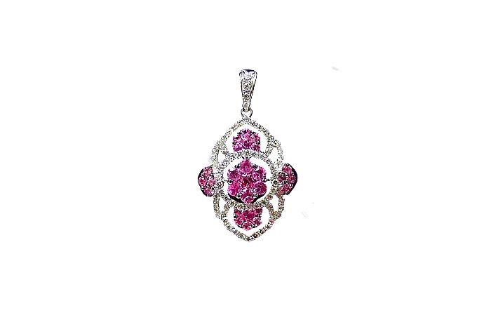 Pink Sapphire Necklace Pendant