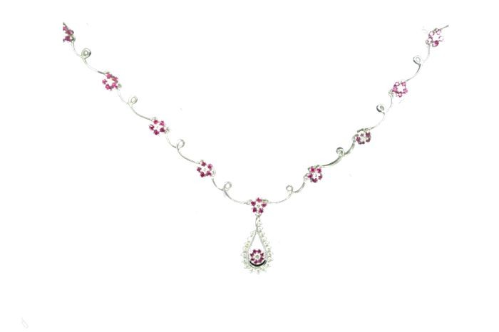Sapphire Diamond Dress Necklace (