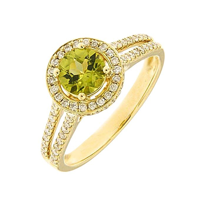 Peridot diamond ring 