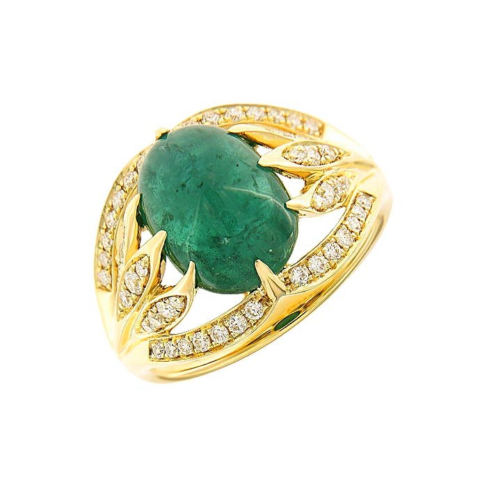 Emerald Diamond Statement Ring