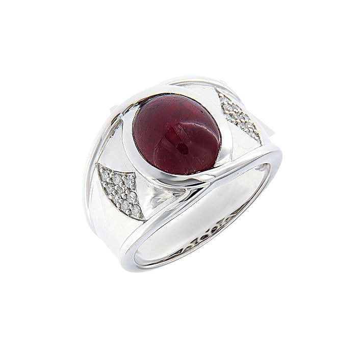 Ruby Diamond Men Ring 