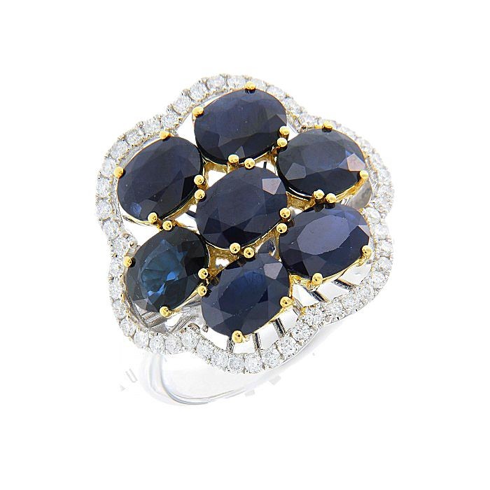 Sapphire Diamond Statement Ring