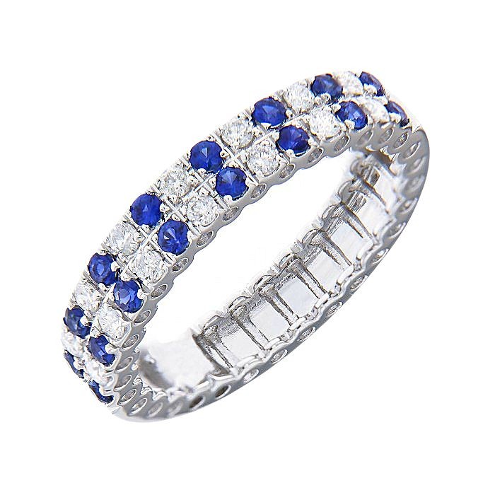  Authentic Sapphire Diamond Ring