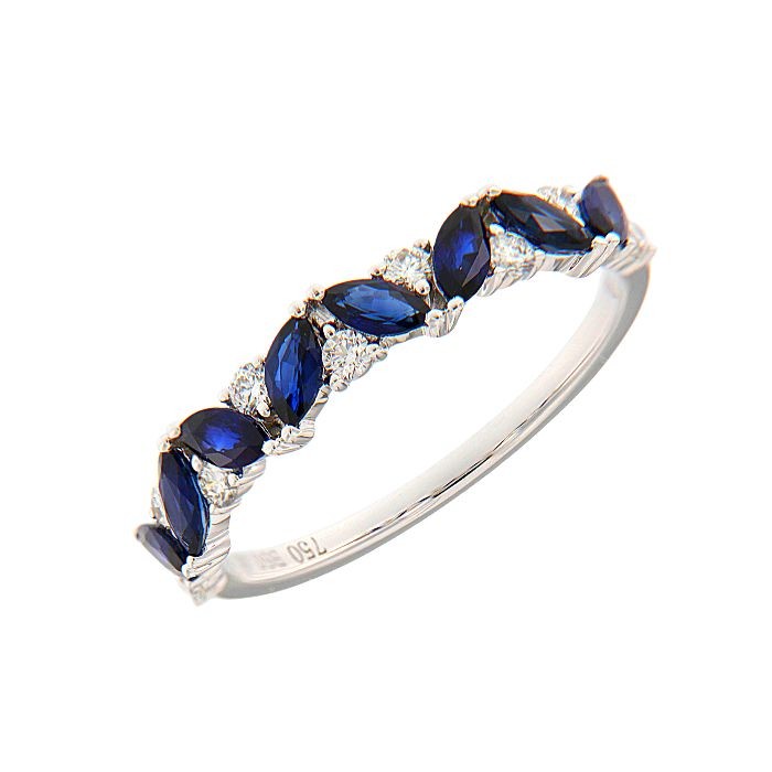 Marquise Sapphire & Diamond Band