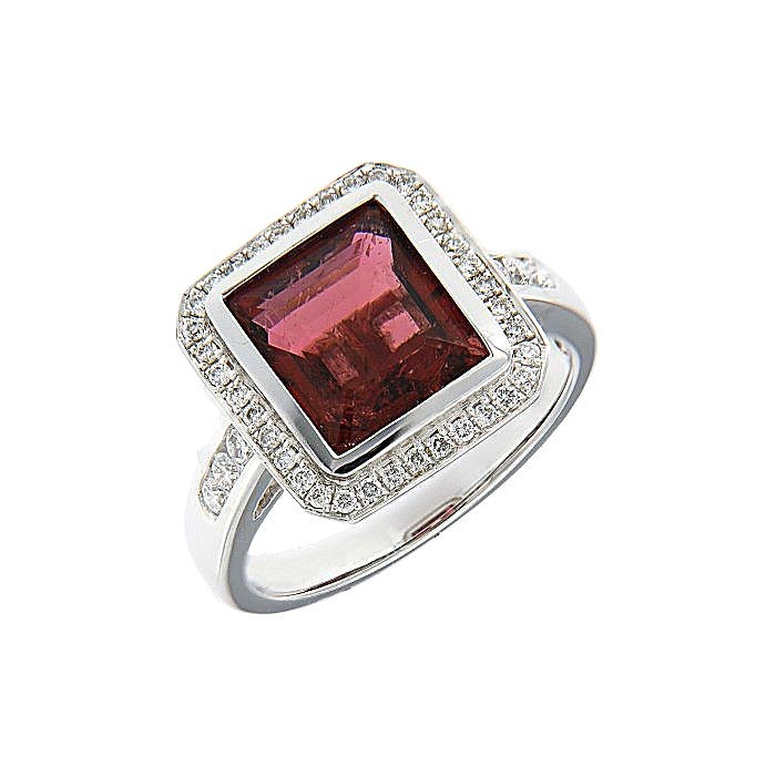 Gemstone Diamond Statement Ring