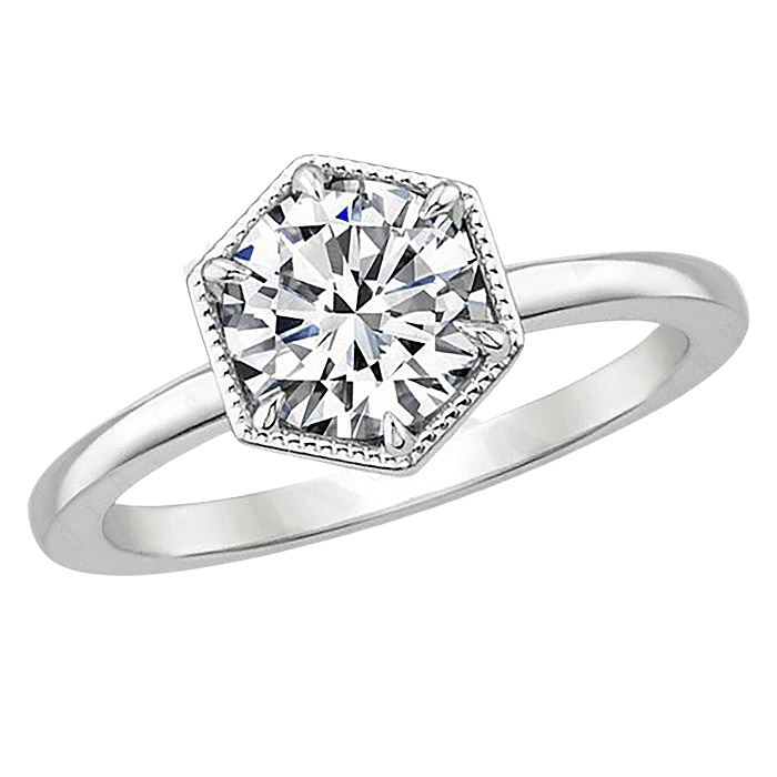 White Gold Solitaire Diamond Engagement Ring