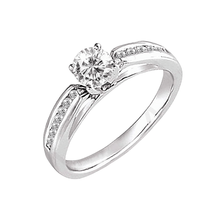 White Gold Solitaire Diamond Engagement Ring