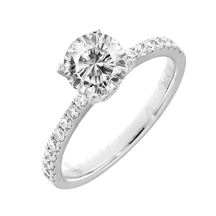 White Gold Solitaire Diamond Engagement Ring